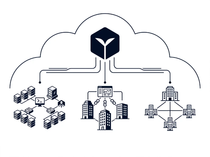Cloud-native VSaaS architecture diagram for multi-site operators and distributed enterprises.