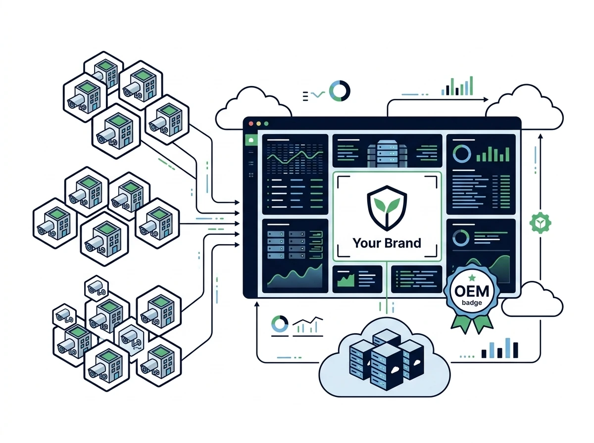 White-label VSaaS software dashboard for managed service providers and security integrators.