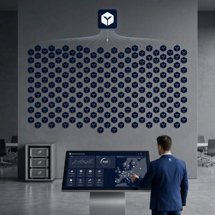 A telecom network engineer managing a national 5G points of presence fleet using a centralized operations dashboard.